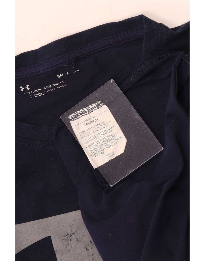 Under Armour Herre grafisk T-shirt Top Lille marineblå bomuld