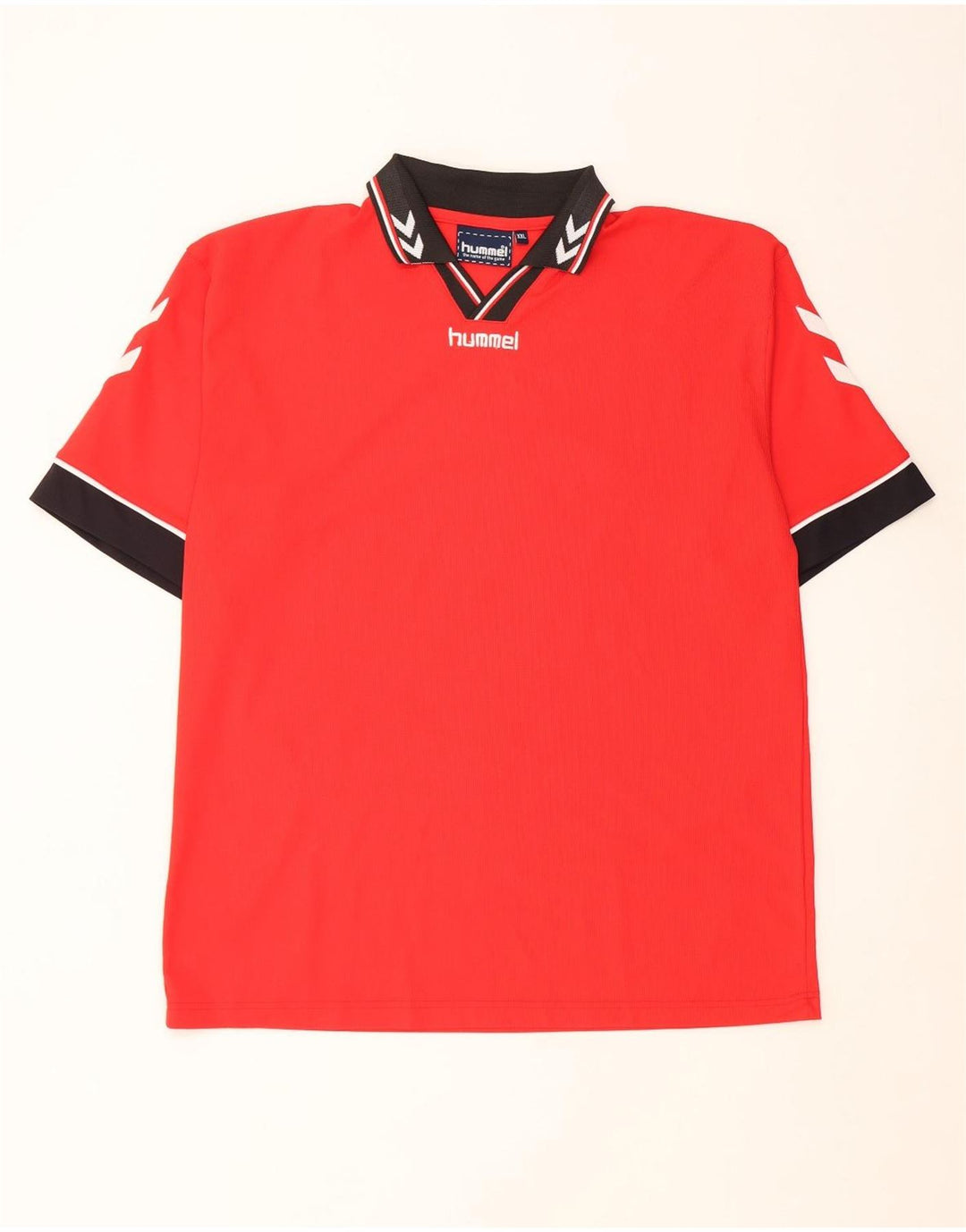 Hummel Herre Grafisk Polo Shirt 2XL Rød Colourblock Polyester