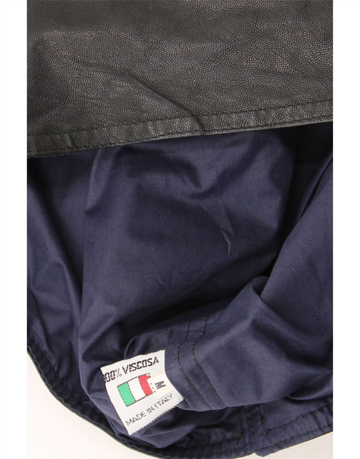 Vintage herre læder vest mellem sort læder