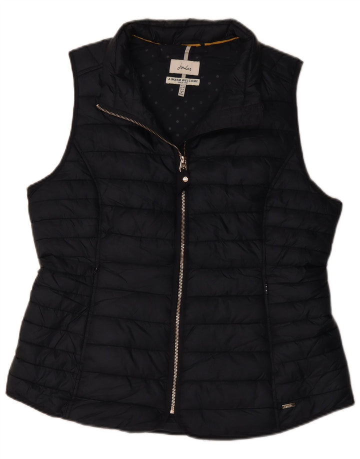 Joules Womens Polstret Gilet UK 16 Large Navy Blue Polyester