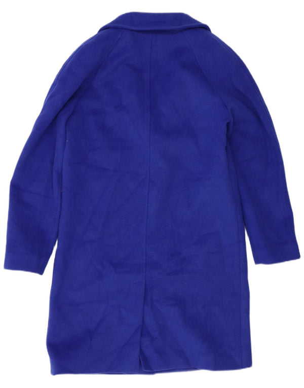 Marks & Spencer Dame Oversized Overfrakke UK 10 Small Blue Polyester