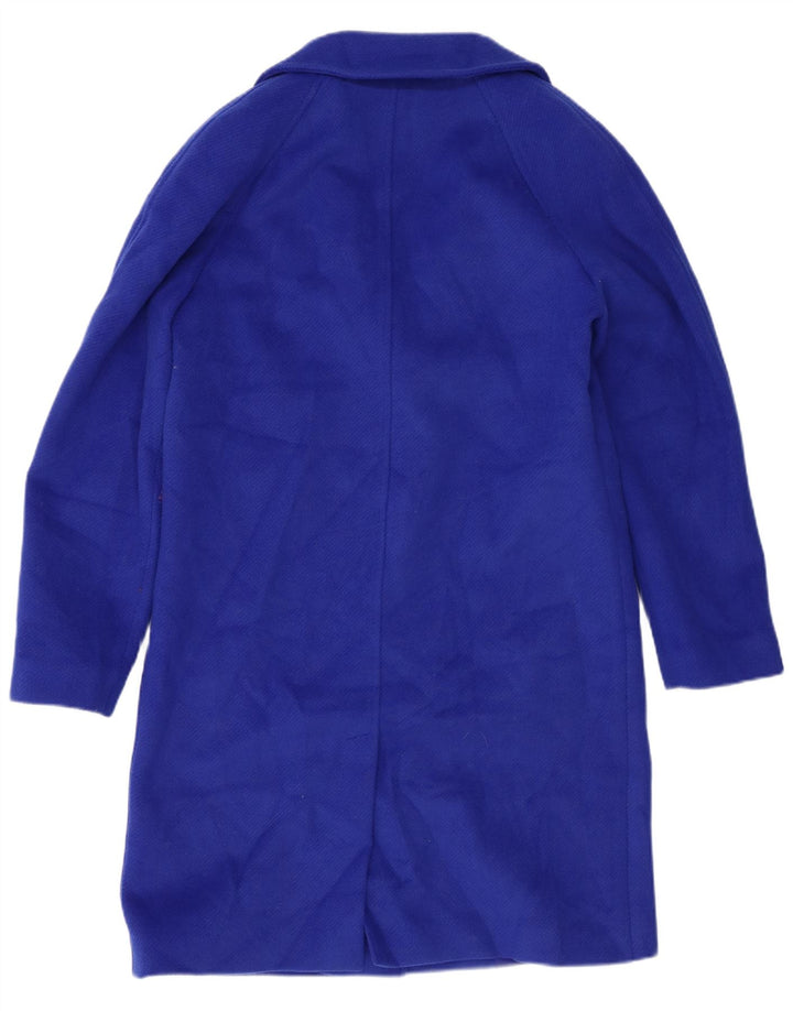 Marks & Spencer Dame Oversized Overfrakke UK 10 Small Blue Polyester