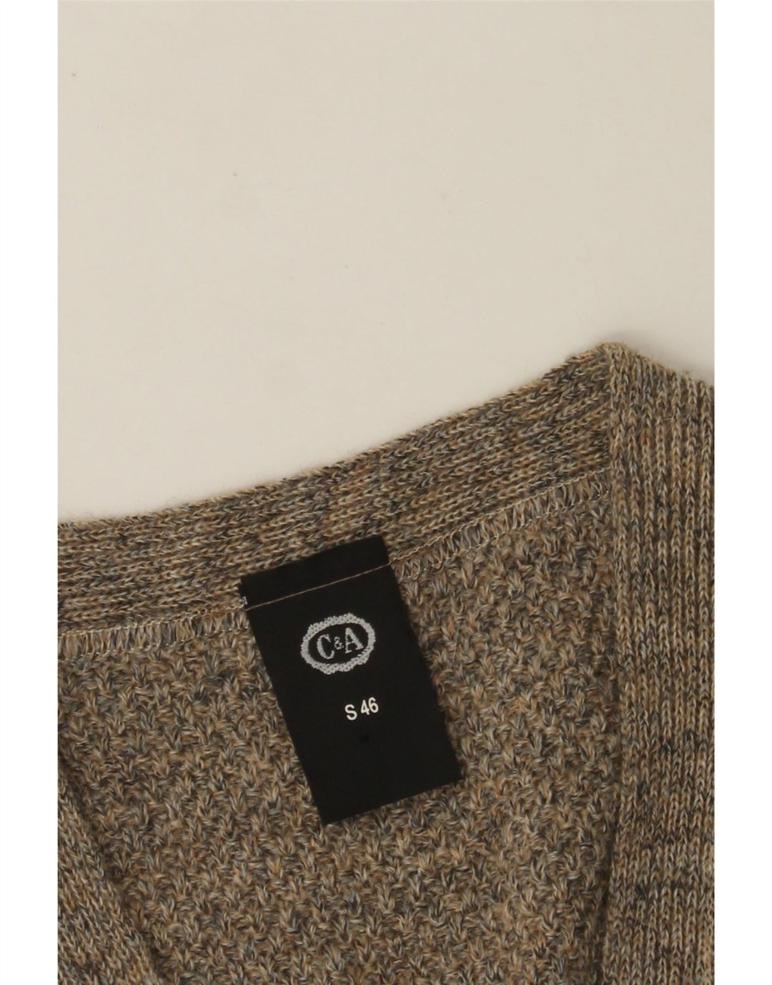 C&A Herre Loose Fit Ærmeløs cardigan sweater IT 46 Lille Grå Akryl