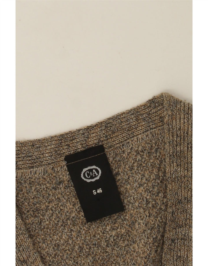 C&A Herre Loose Fit Ærmeløs cardigan sweater IT 46 Lille Grå Akryl