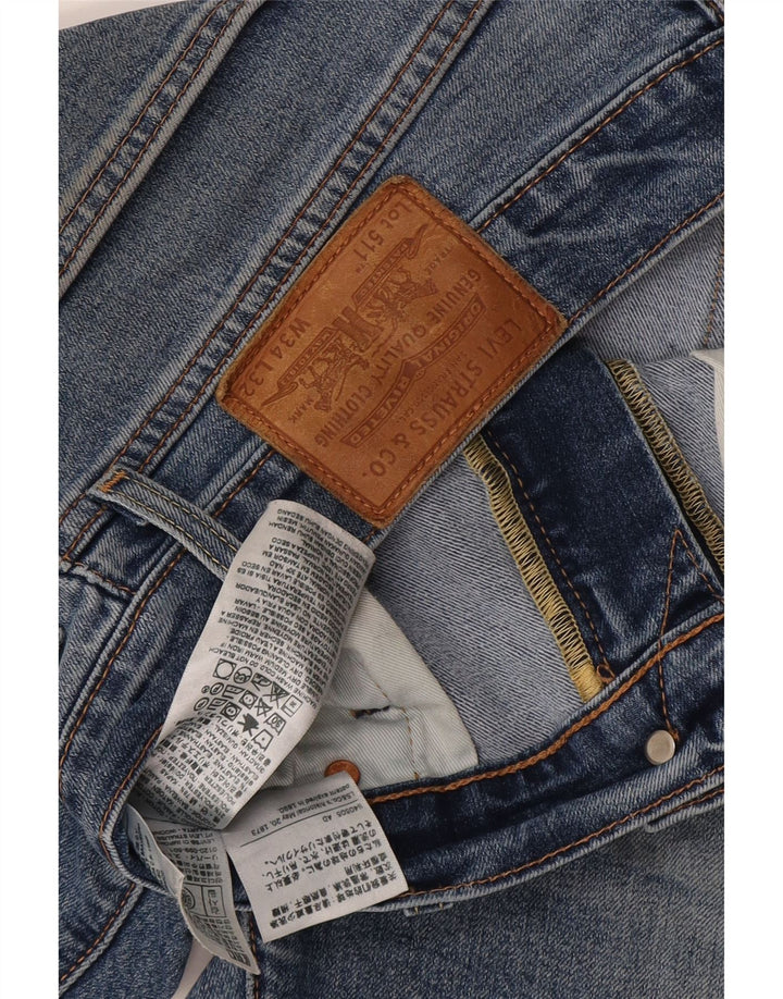 Levi's Herre 511 Slim Jeans W34 L32 Blå Bomuld