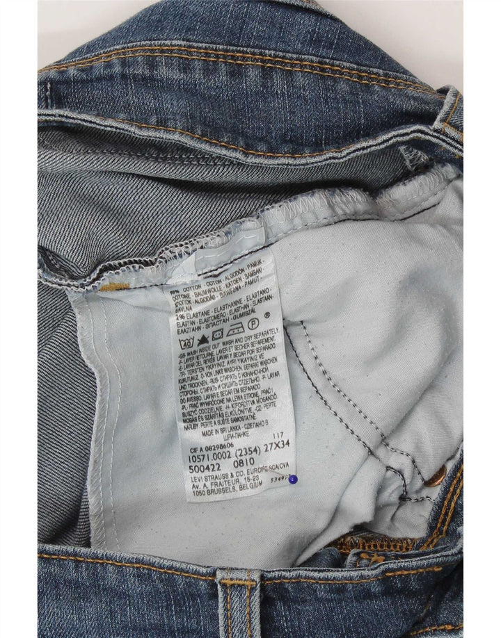 Levi's Dame 571 Slim Jeans W27 L34 Blå Bomuld