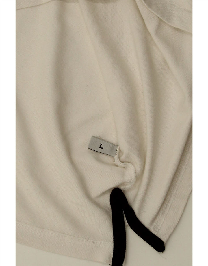 TRUSSARDI Mens Polo Shirt Large Off White Vintage Trussardi and Second-Hand Trussardi from Messina Hembry 