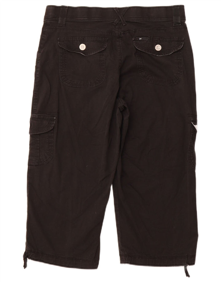 LEE Womens Cargo Bermuda Shorts US 12 Large W32 Black Bomuld