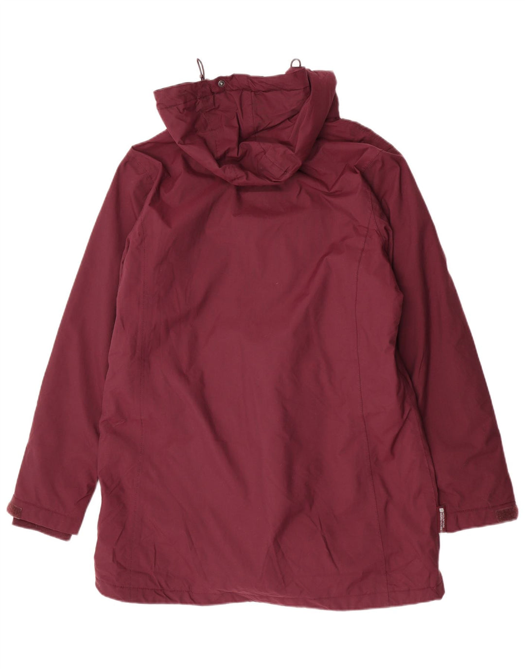 Mountain Warehouse Dame Hooded Windbreaker Coat UK 16 Large Maroon Nylon