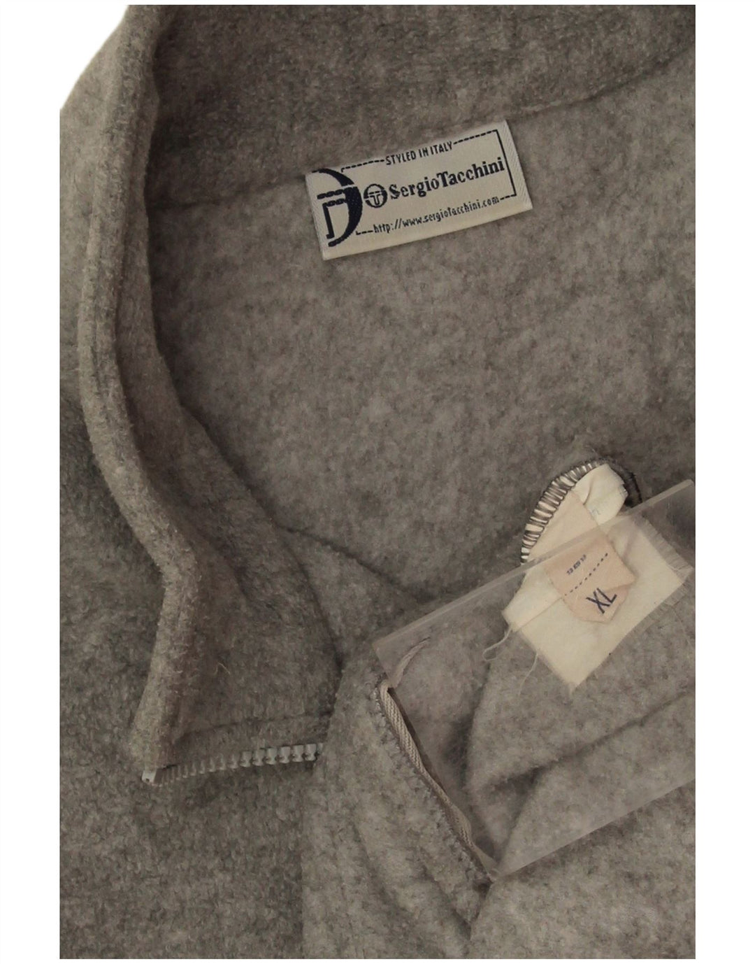 Sergio Tacchini Herre Fleecejakke UK 42 XL Grå Flecked