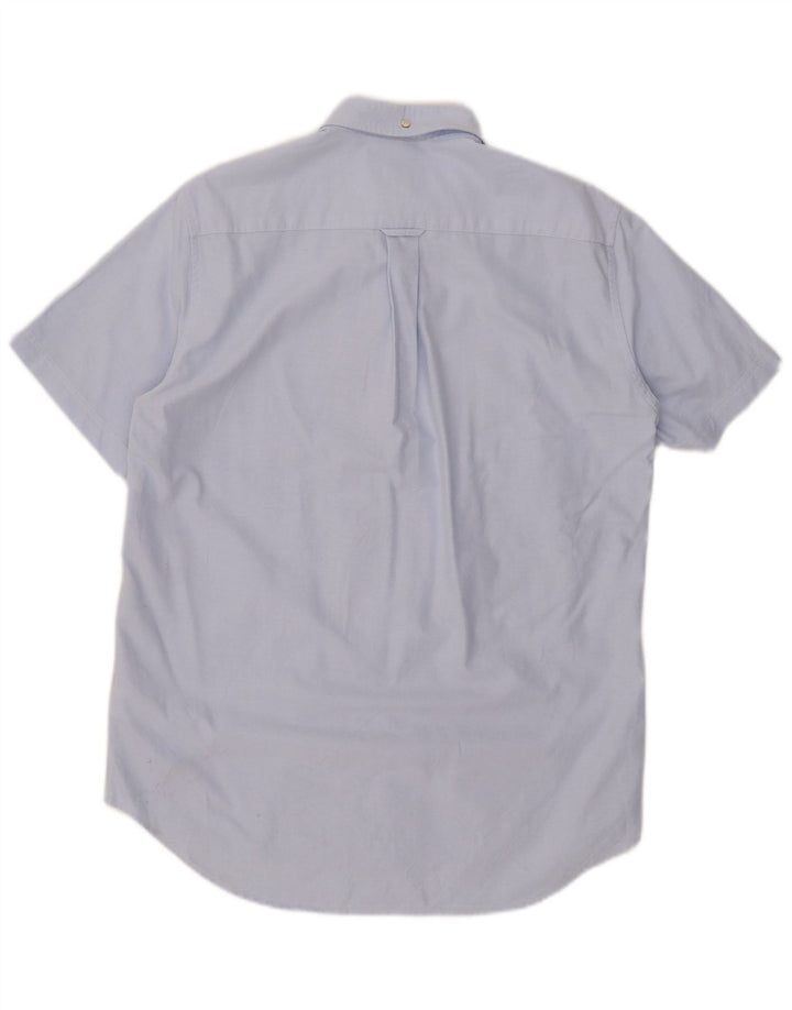 Gant kortærmet herreskjorte med normal pasform størrelse 39 Medium Blue Cotton