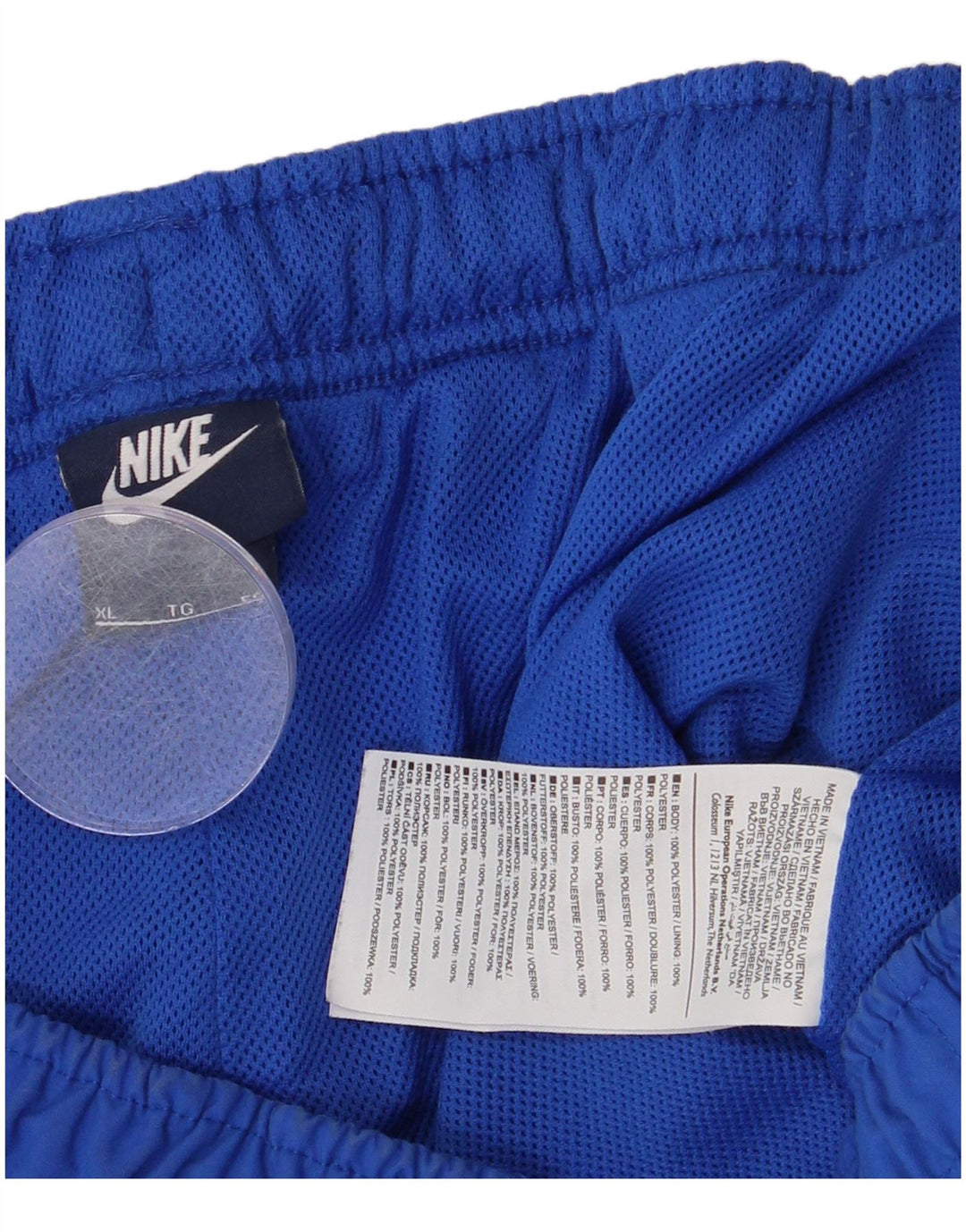 Nike Herre grafiske sportsshorts XL blå polyester