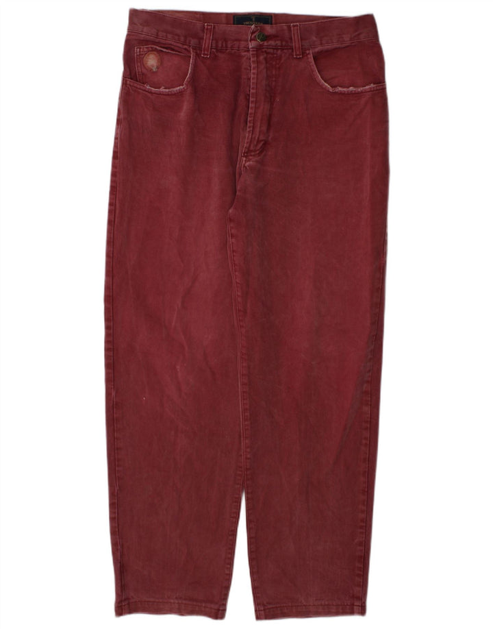 Trussardi Straight Jeans til kvinder W34 L30 Burgundy
