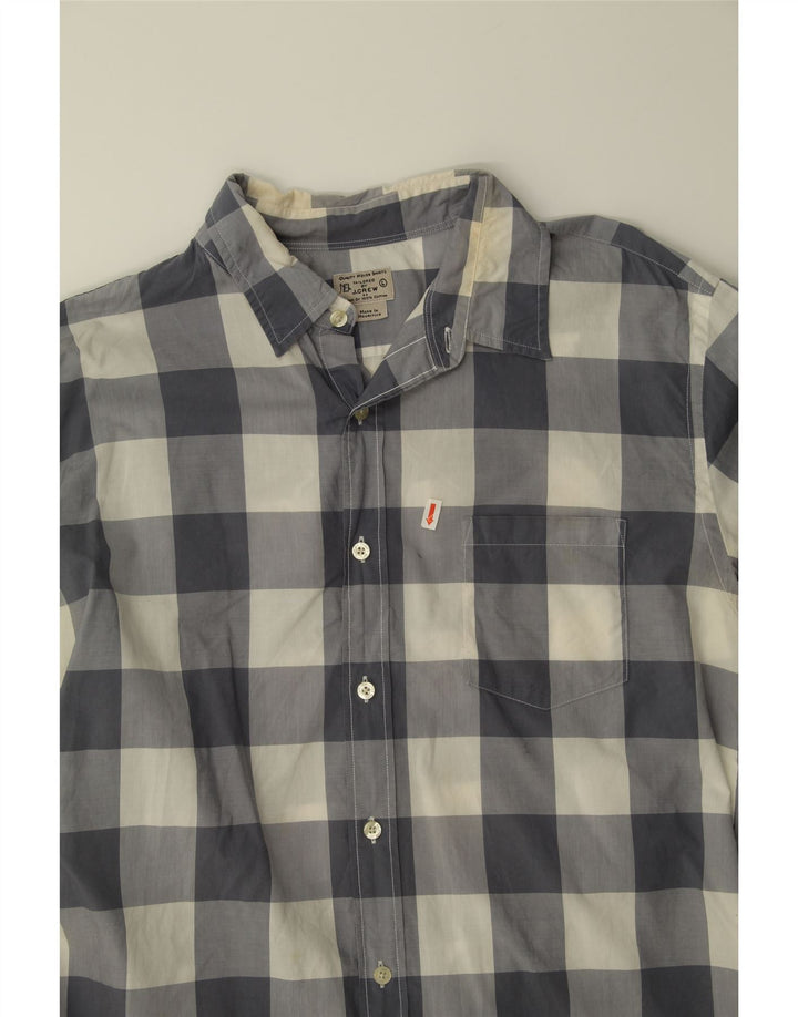 J. CREW Mens Shirt Large Blue Check Cotton Vintage J. Crew and Second-Hand J. Crew from Messina Hembry 