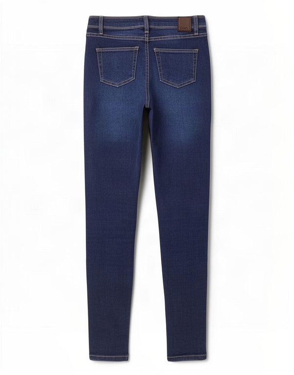 Bænk Dame Skinny Jeans UK 10 Small W27 L30 Marineblå Bomuld