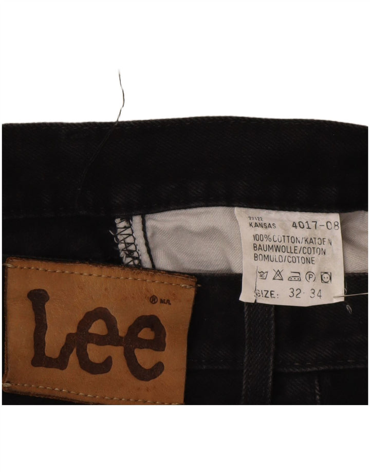 Lee Herre tilspidsede jeans W32 L34 sort bomuld