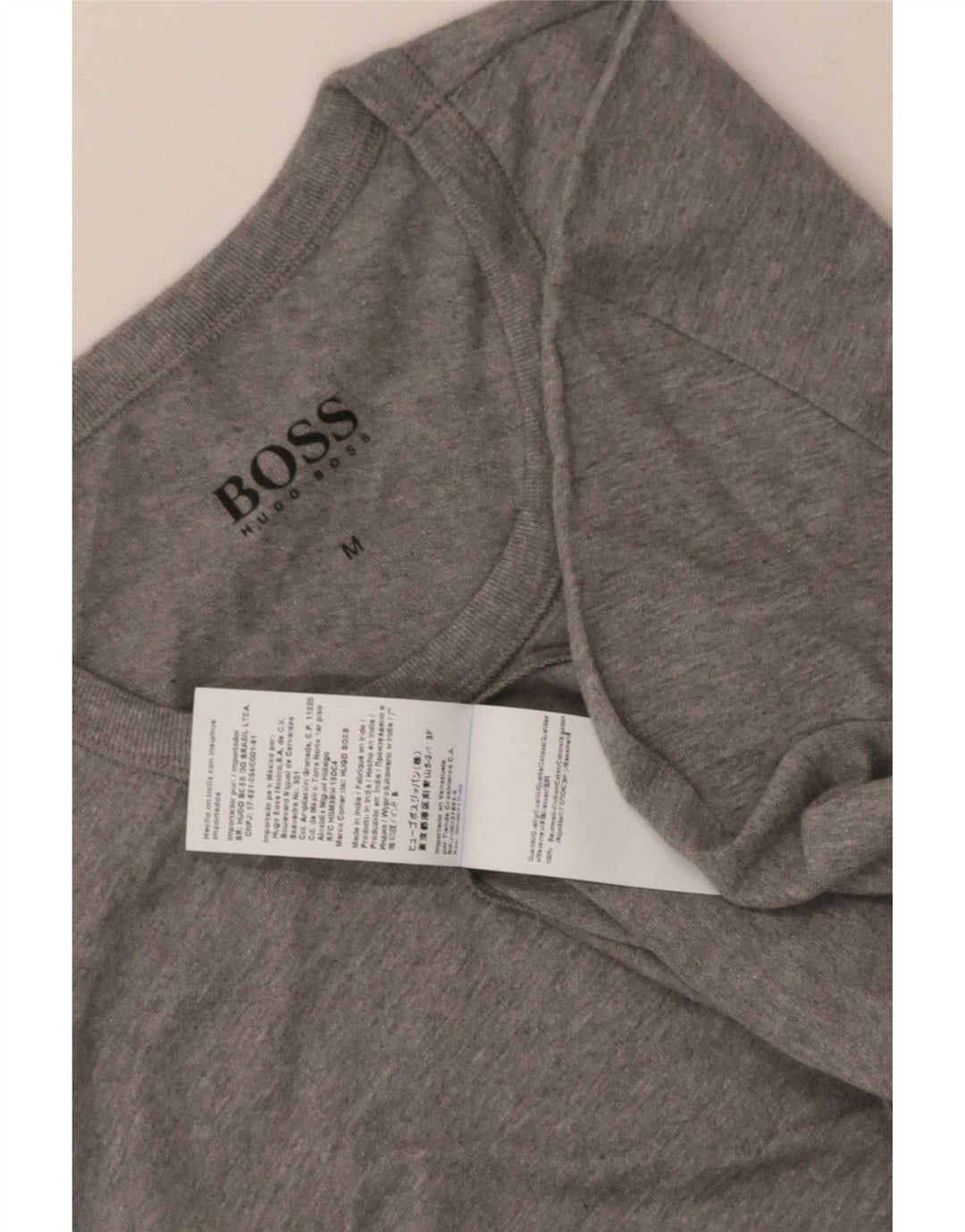 Hugo Boss Herre T-Shirt Top Medium Grey Bomuld