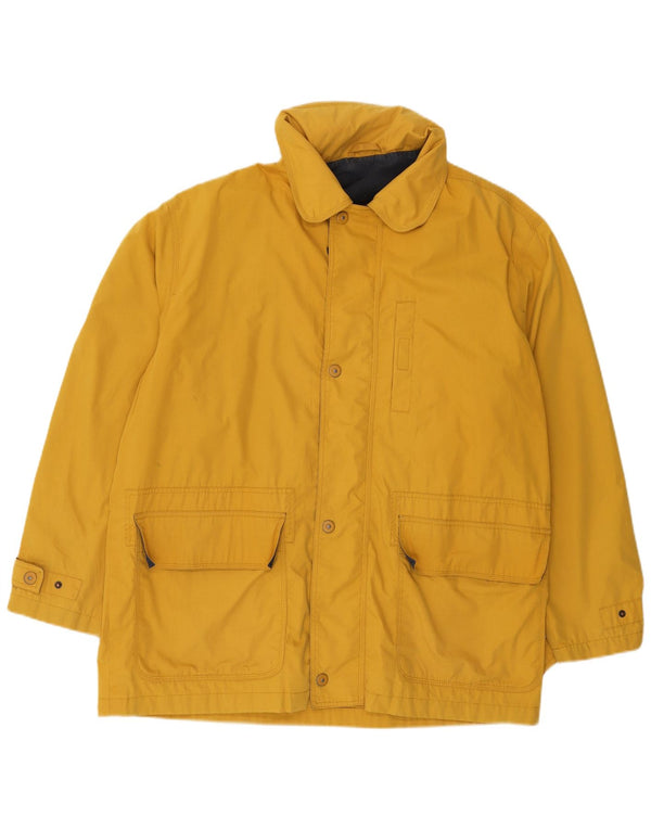 Green Leaves Herre Hooded Utility Jacket UK 42 XL Gul