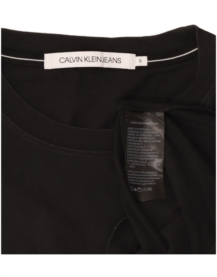 CALVIN KLEIN JEANS Herre grafisk T-shirt Top Lille sort bomuld