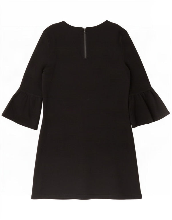 Sun68 Dame 3/4 ærmet Shift Dress UK 10 Small Black Bomuld