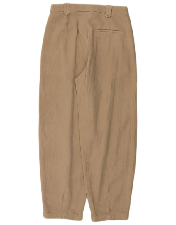 Zara Ballon Højtaljede Cropped Bukser EU 36 XS W26 L26 Beige