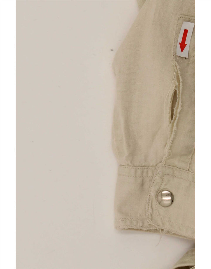 Vintage Kvinder Utility Jacket UK 16 Large Beige