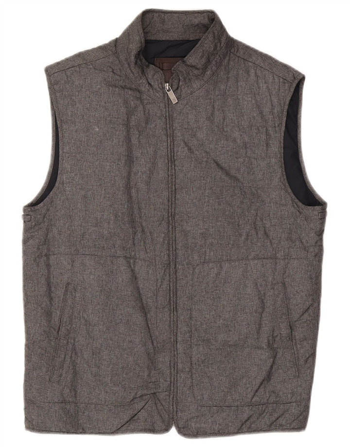 Massimo Dutti Herre Gilet UK 38 Medium Grey Nylon