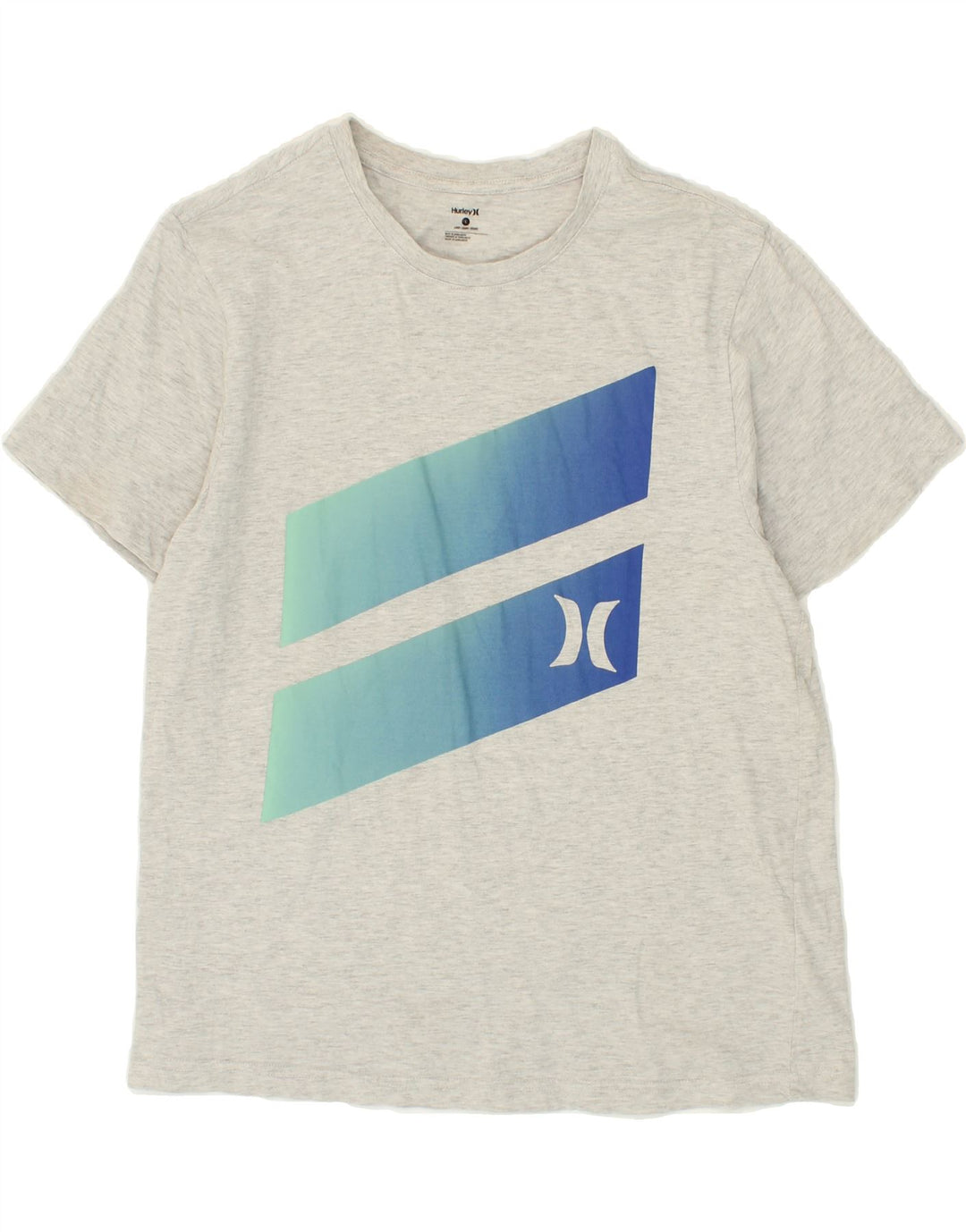HURLEY Mens Graphic T-Shirt Top Large Grey Cotton Vintage Hurley and Second-Hand Hurley from Messina Hembry 