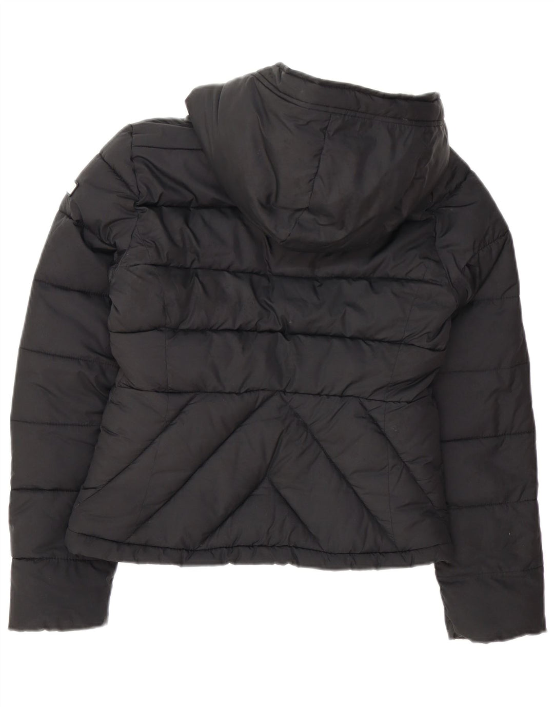 Hollister Polstret hættejakke til kvinder UK 10 Small Black