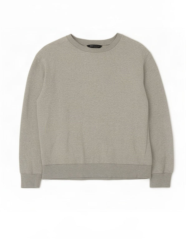 Marks & Spencer Dame Oversized Sweatshirt Jumper UK 6 XS Grå Bomuld