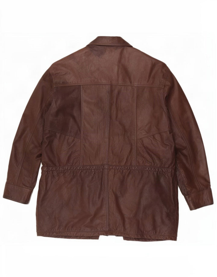 Vintage herre læderjakke UK 42 XL Brun