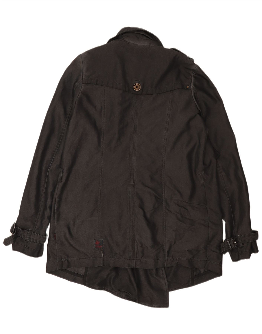 KHUJO Oversized Trench Coat til kvinder UK 10 Lille sort polyester