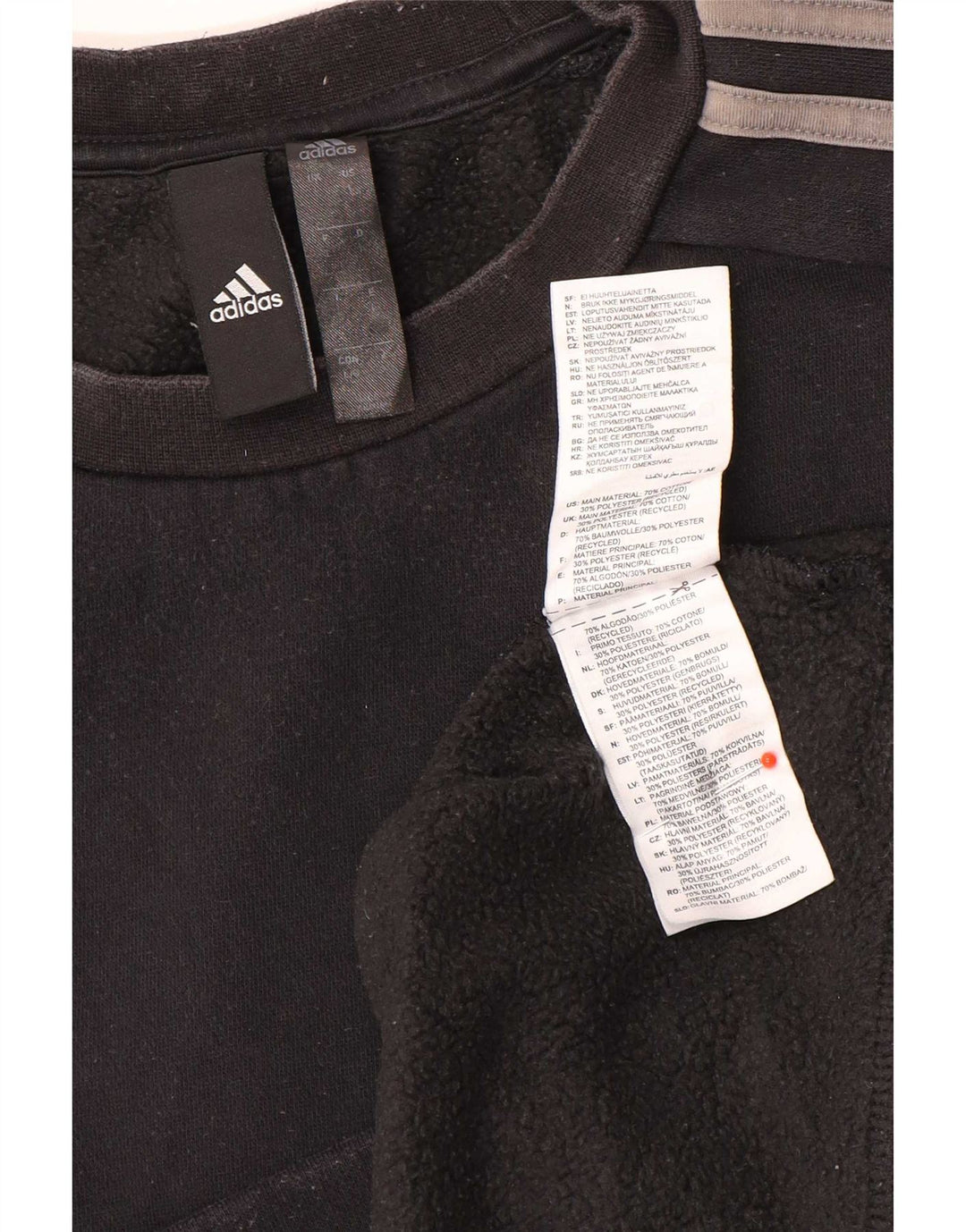 Adidas Sweatshirt til mænd, stor sort bomuld