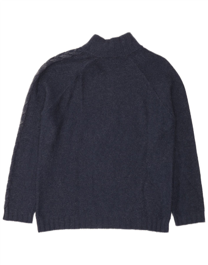 Armani Jeans Herre Button Neck Jumper Sweater 2XL Navy Blue