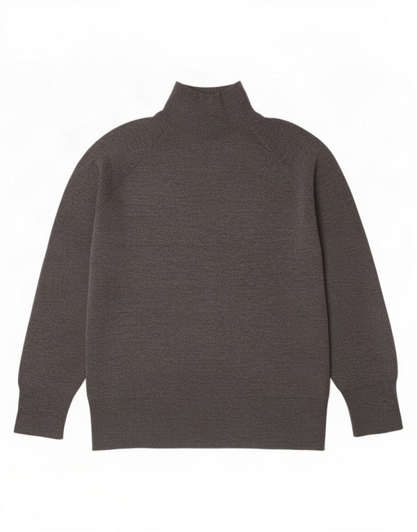Zara Womens Turtle Neck Jumper Sweater UK 16 Large Grey Viscose