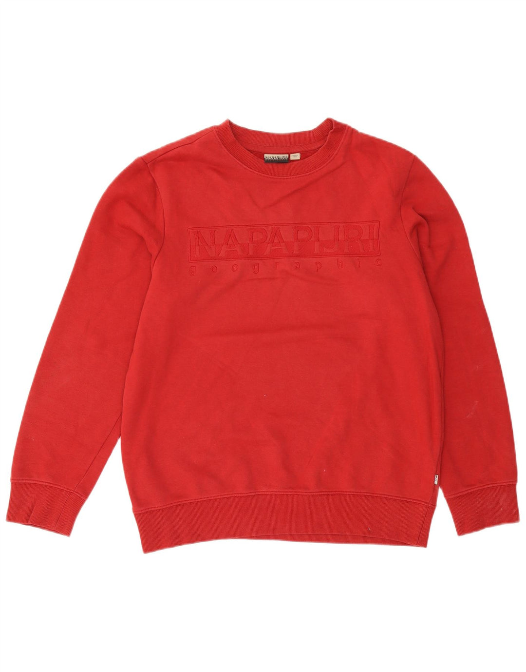 Napapijri Herre Geographic Graphic Sweatshirt Jumper Medium Rød Bomuld