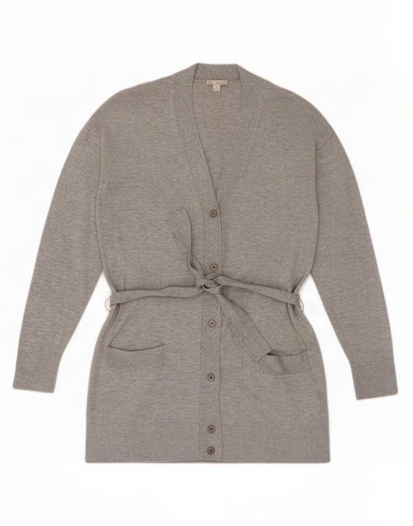 Gap Womens Longline Cardigan Sweater UK 6 XS Grå Nylon