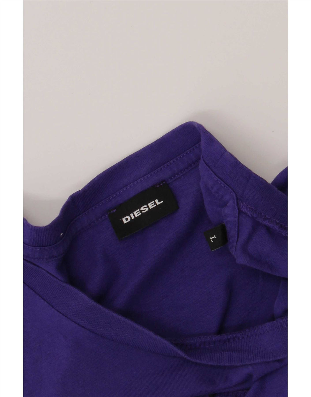 Diesel Dame Grafisk T-Shirt Top Stor Lilla Klassisk