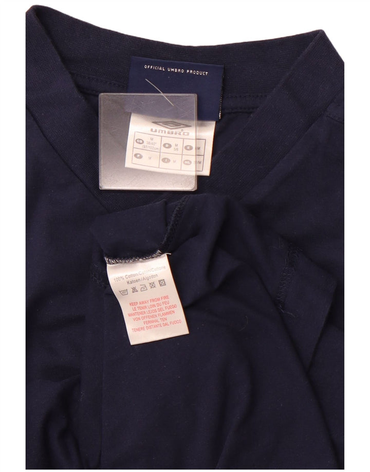 UMBRO Herre T-Shirt Top Medium Marineblå Bomuld Sports