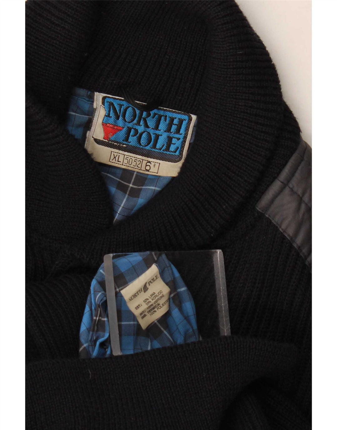 North Pole Herre Cardigan Sweater XL Marineblå Uld
