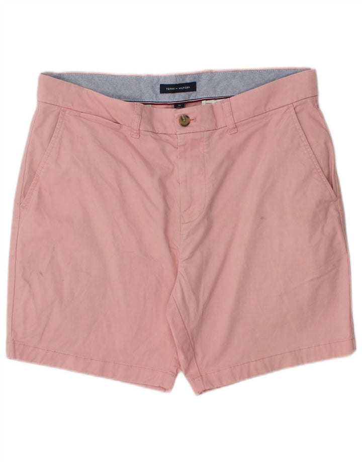 Tommy Hilfiger Herre Chino Shorts W34 Large Pink Bomuld