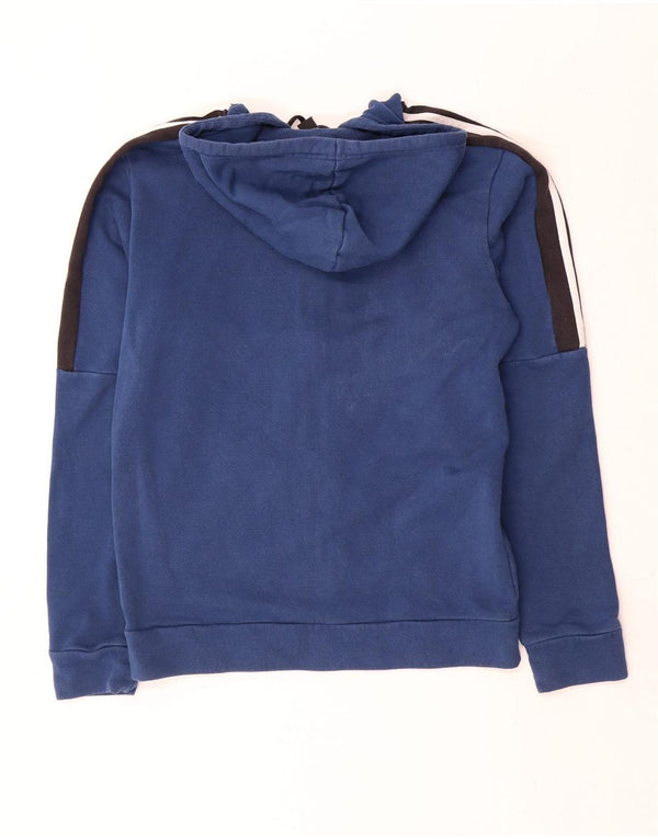 Adidas Hættetrøje med lynlås til mænd Small Blue Colourblock Bomuld