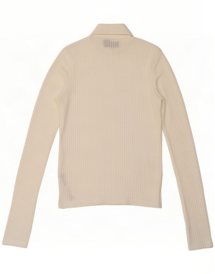 Topshop Dame Top Langærmet UK 8 Small White Polyester