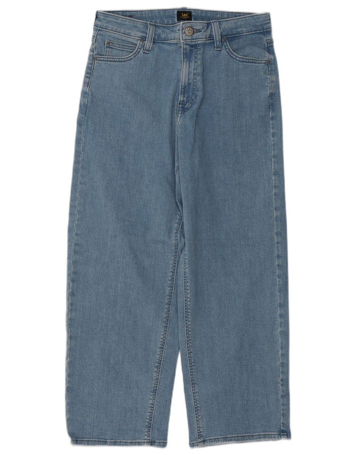 Lee Womens Crop Jeans med brede ben W29 L25 blå bomuld