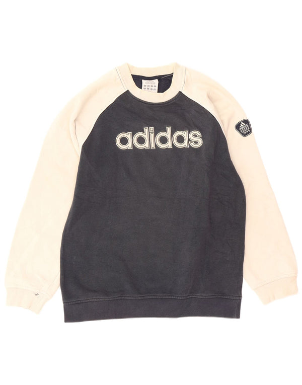 Adidas Graphic Sweatshirt Jumper 11-12 år Navy Blue Colourblock