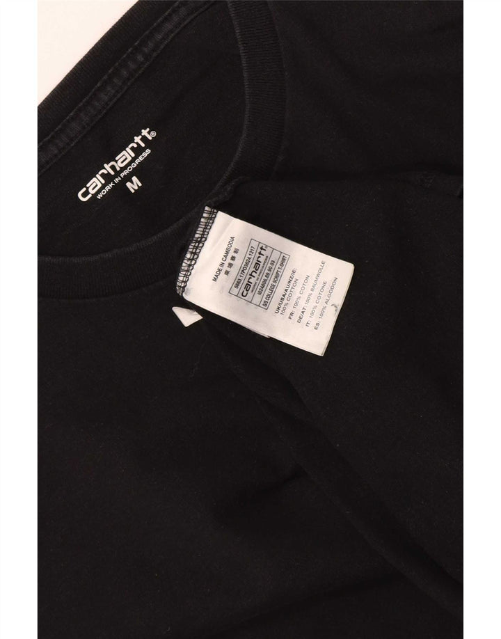 Carhartt Herre Regular T-Shirt Top Medium Sort Bomuld