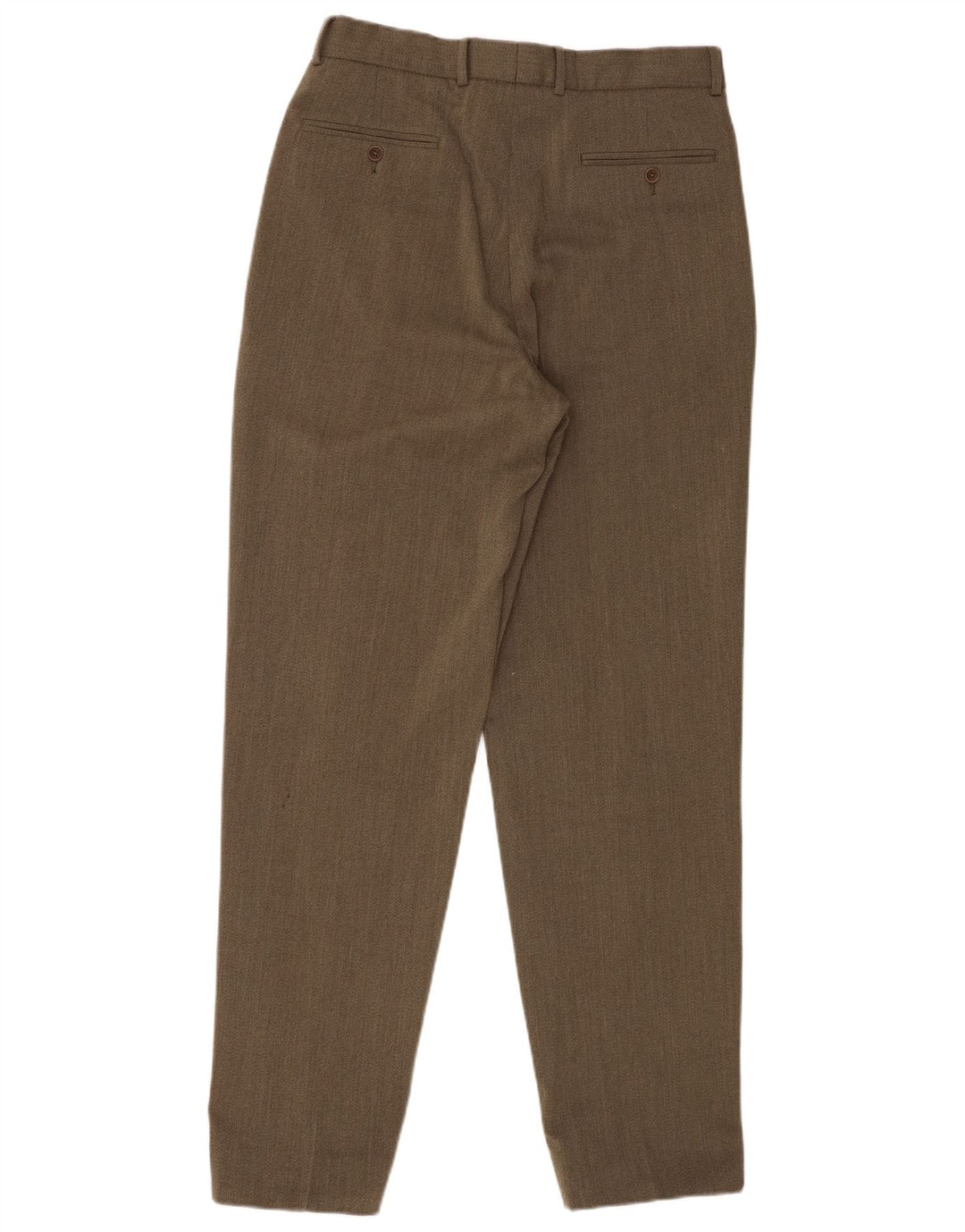 Marks & Spencer Herre Pegged Suit Trousers W32 L33 Khaki New Wool