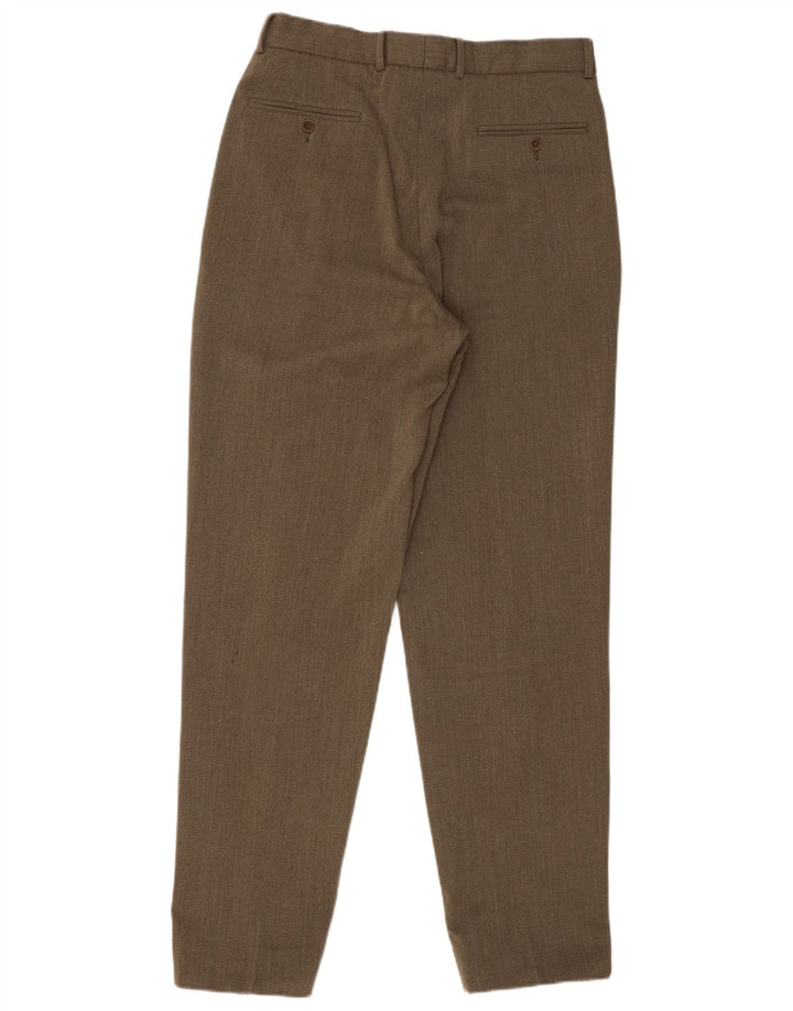Marks & Spencer Herre Pegged Suit Trousers W32 L33 Khaki New Wool