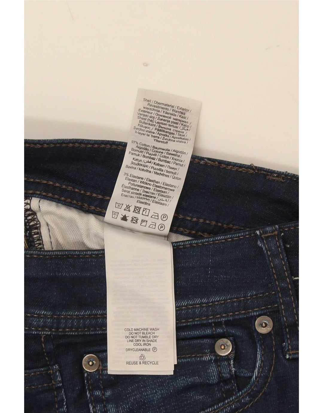 Jack & Jones Herre Tim Slim Jeans W30 L30 Marineblå Bomuld