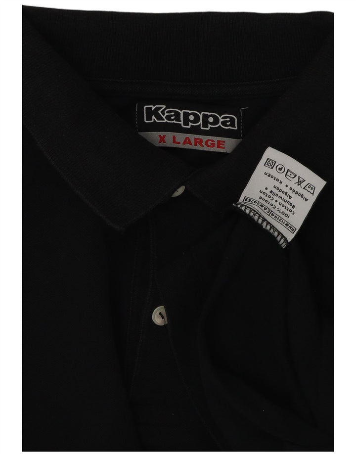 KAPPA herre poloshirt XL sort bomuld